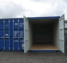 Large capacity storage with double doors for convenient access.